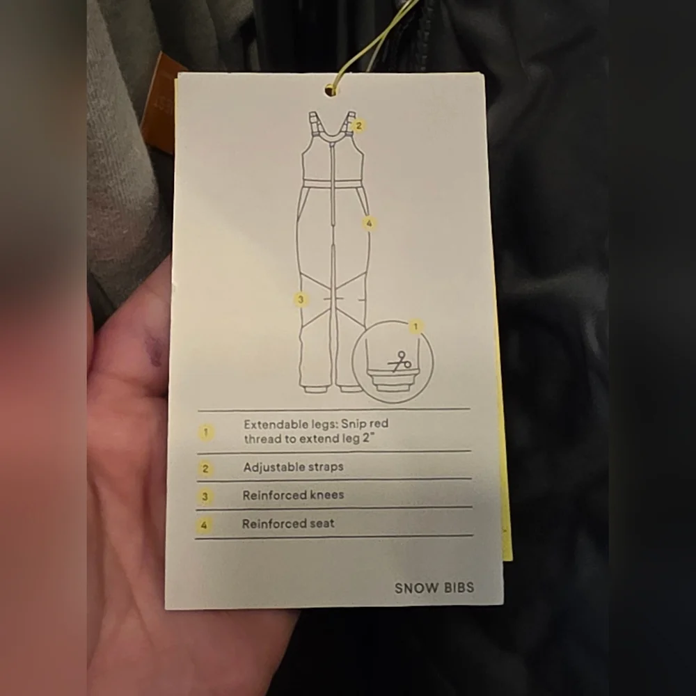 NWT Kids Snow Bib - Cat & Jack Size M Grey - Picture 9 of 11